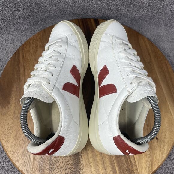 Veja White and Red Athletic Shoes - Picture 5 of 9